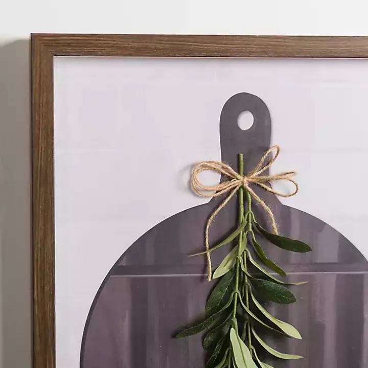 Bon Appetit Cutting Board Shadowbox Wall Plaque