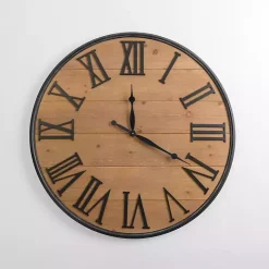 Boone Wood Plank Wall Clock