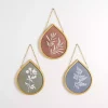 Botanical Raindrop Framed Art Prints, Set of 3