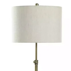 Brass Lily Floor Lamp with Marble Base