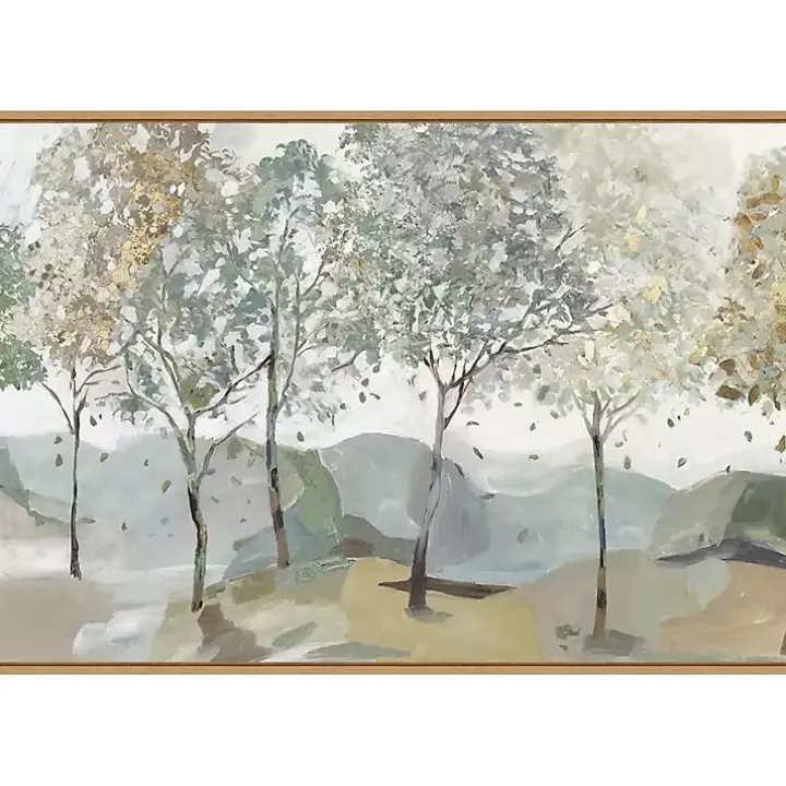 Breezy Landscape Trees I Framed Canvas Art Print