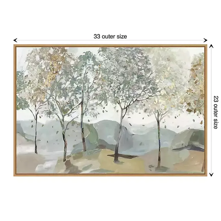 Breezy Landscape Trees I Framed Canvas Art Print