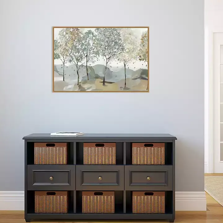 Breezy Landscape Trees I Framed Canvas Art Print