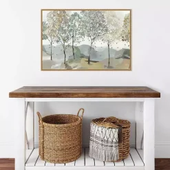 Breezy Landscape Trees I Framed Canvas Art Print