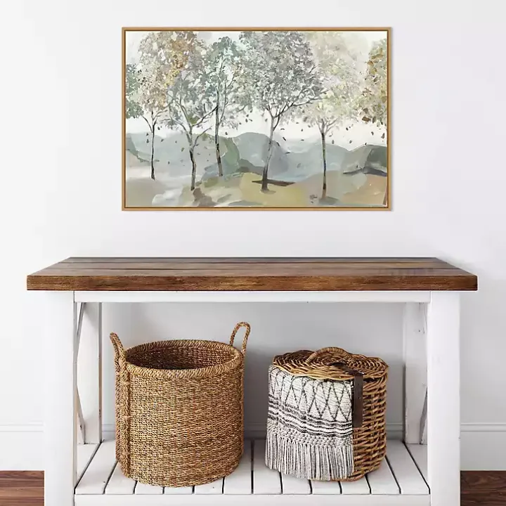 Breezy Landscape Trees I Framed Canvas Art Print