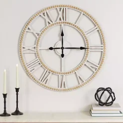 Brett Beaded Wood Wall Clock