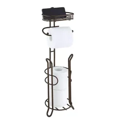 Bronze Toilet Paper Storage Stand with Basket