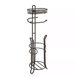 Bronze Toilet Paper Storage Stand with Basket