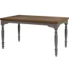 Brown and Gray Traditional Wood Dining Table