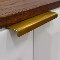 Brown and White Wood 2-Drawer Nightstand