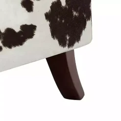 Brown Cow Print Upholstered Accent Chair