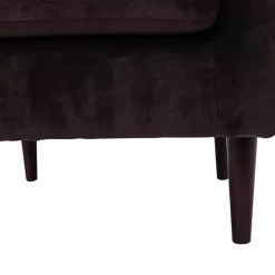 Brown Ellen Rolled Arms Accent Chair