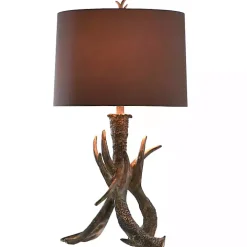 Brown Faux Antler Table Lamp