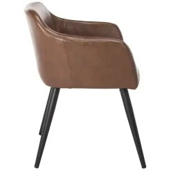 Brown Faux Leather Adalena Accent Chair