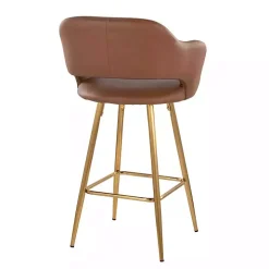 Brown Faux Leather Marge Counter Stools, Set of 2