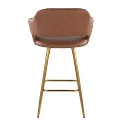 Brown Faux Leather Marge Counter Stools, Set of 2