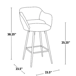 Brown Faux Leather Marge Counter Stools, Set of 2