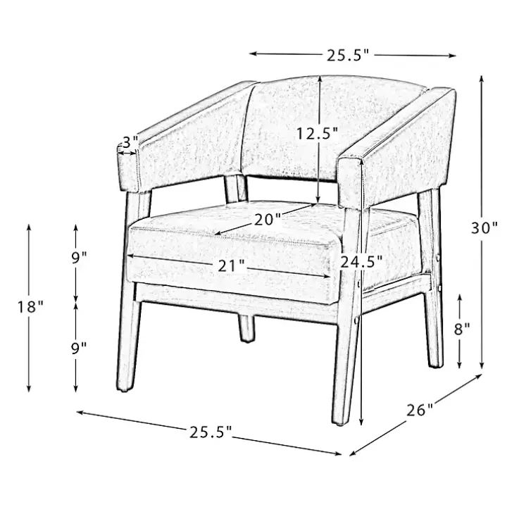 Brown Faux Leather Nicki Accent Chair