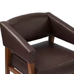 Brown Faux Leather Nicki Accent Chair