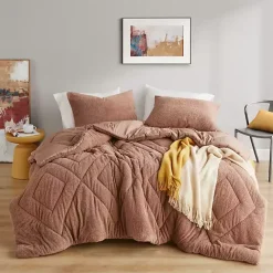 Brown Quilted Teddy 2-pc. Twin Comforter Set