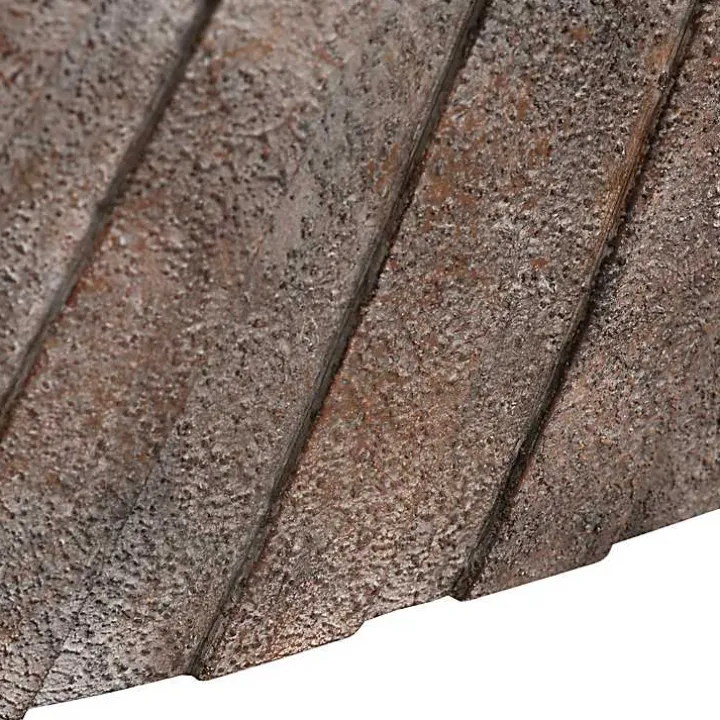 Brown Textured Oval Shade Table Lamp