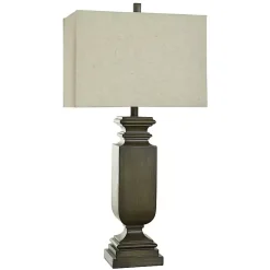 Brown Traditional Rectangular Table Lamp