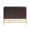 Brown Wood and Gold Martha Stewart Cabinet