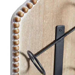 Brown Wood Bottle Frame Metal Bracket Wine Holder