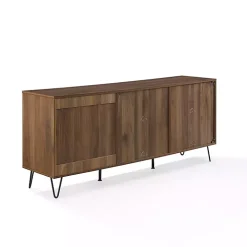 Brown Wood Hairpin Legs Media Cabinet