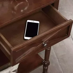 Brown Wood Traditional Console Table