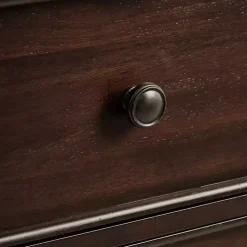 Brown Wood Turned Legs 2-Drawer Chest