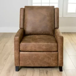 Brown Wyatt Faux Leather Recliner