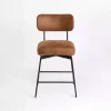 Brown Wyatt Faux Leather Swivel Counter Stool