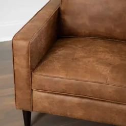Brown Wyatt Faux Leather Armchair