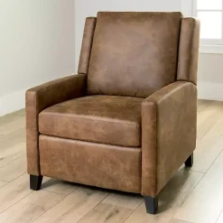 Brown Wyatt Faux Leather Recliner