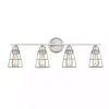 Brushed Nickel Cage Shade Vanity Light