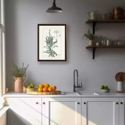 Bupleurum Greenery Black Beaded Framed Art Print