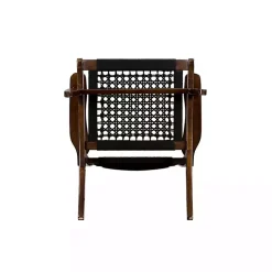 Cappuccino Black Woven Accent Chair