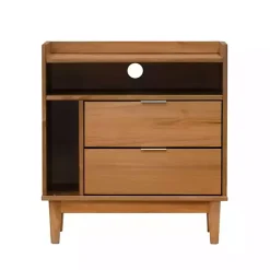 Caramel Pine 2-Drawer Nightstand
