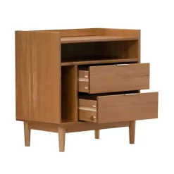 Caramel Pine 2-Drawer Nightstand