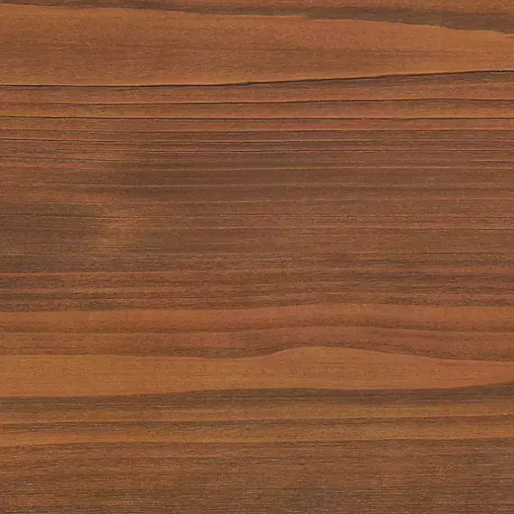 Cedar Wood and Black Metal Dining Table