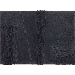Charcoal Asymmetrical Cotton Bath Mat