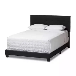 Charcoal Gray Tufted Modern Queen Bed