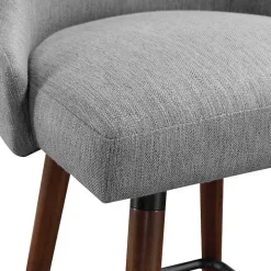 Charcoal Mid-Century Modern Swivel Counter Stool