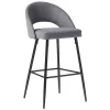 Charcoal Upholstered Charli Bar Stools, Set of 2