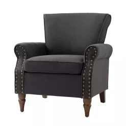 Charcoal Upholstered Henry Armchair