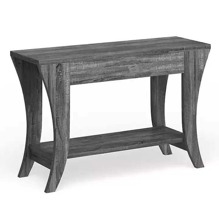 Charcoal Wood 2-Drawer Console Table