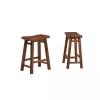 Chestnut Sonoma Saddle Counter Stools, Set of 2