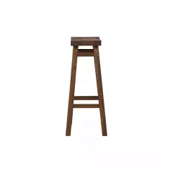 Chestnut Wire Brush Saddle Bar Stools, Set of 2