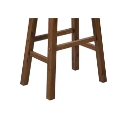 Chestnut Wire Brush Saddle Bar Stools, Set of 2